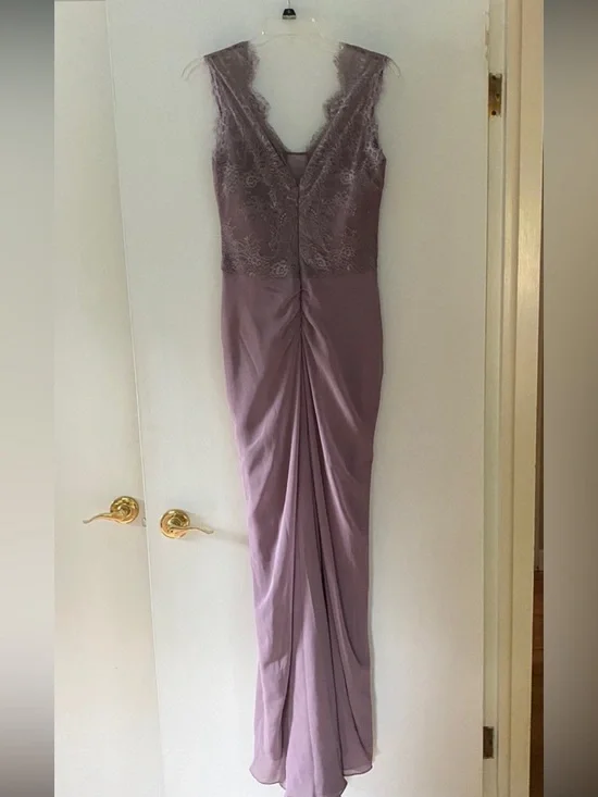 NWT BCBG Size 4 Vampire Diaries purple lace prom wedding dress ASO Elena Gilbert - Picture 9 of 11